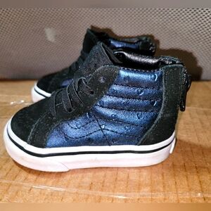 VANS Off the Wall Toddler Size 4" Blue/black Shoes